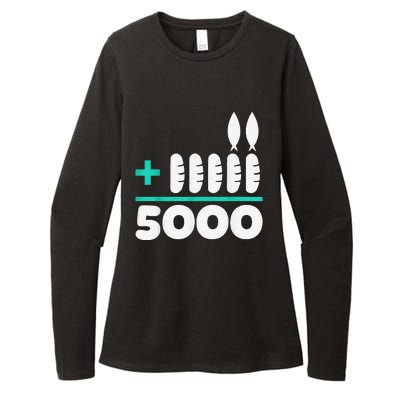 Jesus 2 Fishes 5 Breads 5000 Chosen Against The Current Womens CVC Long Sleeve Shirt