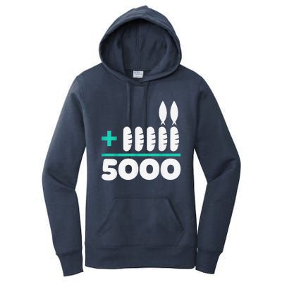 Jesus 2 Fishes 5 Breads 5000 Chosen Against The Current Women's Pullover Hoodie