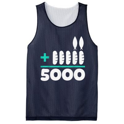 Jesus 2 Fishes 5 Breads 5000 Chosen Against The Current Mesh Reversible Basketball Jersey Tank