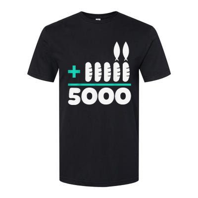 Jesus 2 Fishes 5 Breads 5000 Chosen Against The Current Softstyle CVC T-Shirt