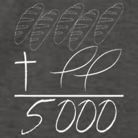 Jesus 2 Fishes 5 Breads 5000 Chosen Against The Current Vector Backpack