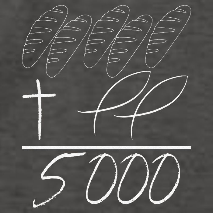 Jesus 2 Fishes 5 Breads 5000 Chosen Against The Current Vector Backpack
