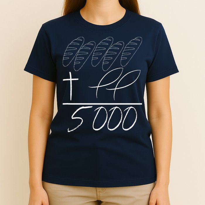 Jesus 2 Fishes 5 Breads 5000 Chosen Against The Current T-Shirt