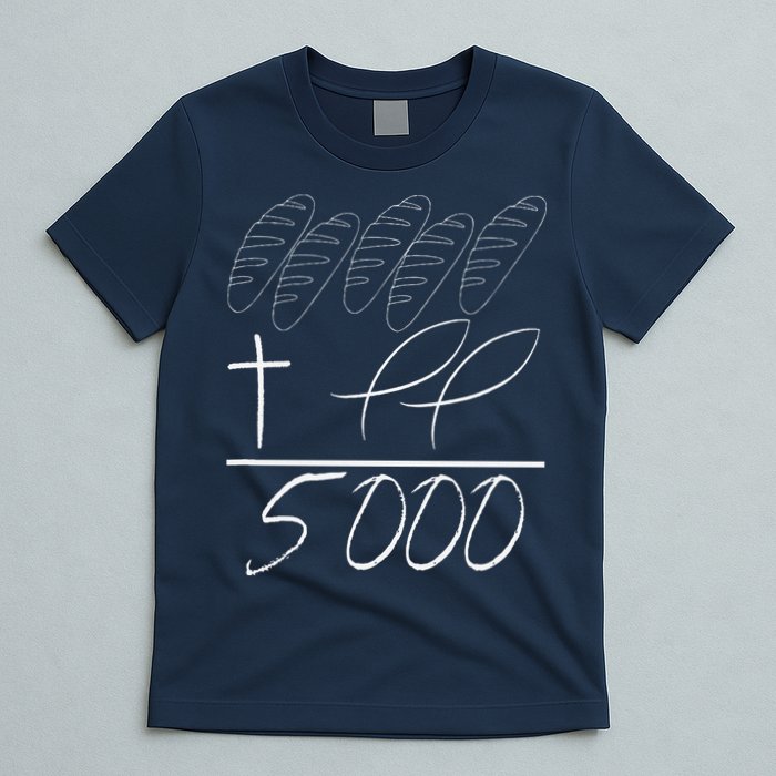 Jesus 2 Fishes 5 Breads 5000 Chosen Against The Current T-Shirt