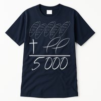 Jesus 2 Fishes 5 Breads 5000 Chosen Against The Current Tall T-Shirt