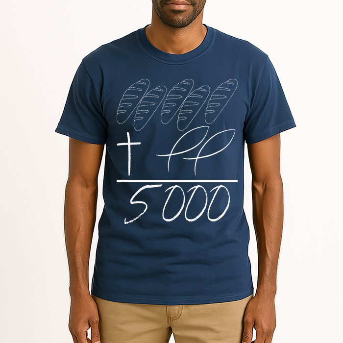 Jesus 2 Fishes 5 Breads 5000 Chosen Against The Current Tall T-Shirt
