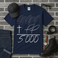 Jesus 2 Fishes 5 Breads 5000 Chosen Against The Current Tall T-Shirt