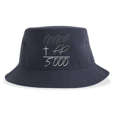 Jesus 2 Fishes 5 Breads 5000 Chosen Against The Current Sustainable Bucket Hat