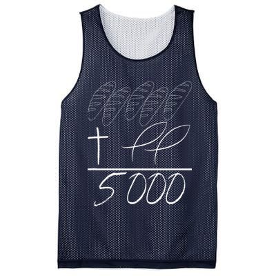 Jesus 2 Fishes 5 Breads 5000 Chosen Against The Current Mesh Reversible Basketball Jersey Tank