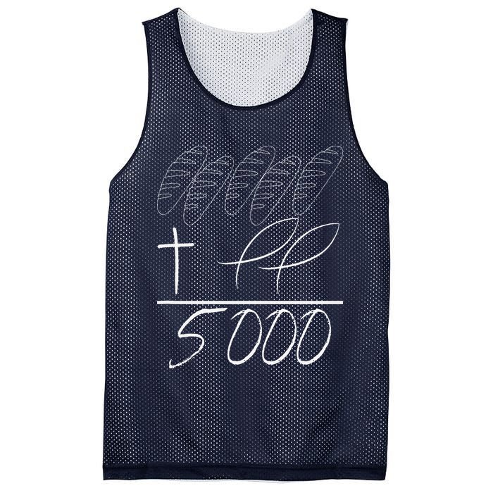 Jesus 2 Fishes 5 Breads 5000 Chosen Against The Current Mesh Reversible Basketball Jersey Tank