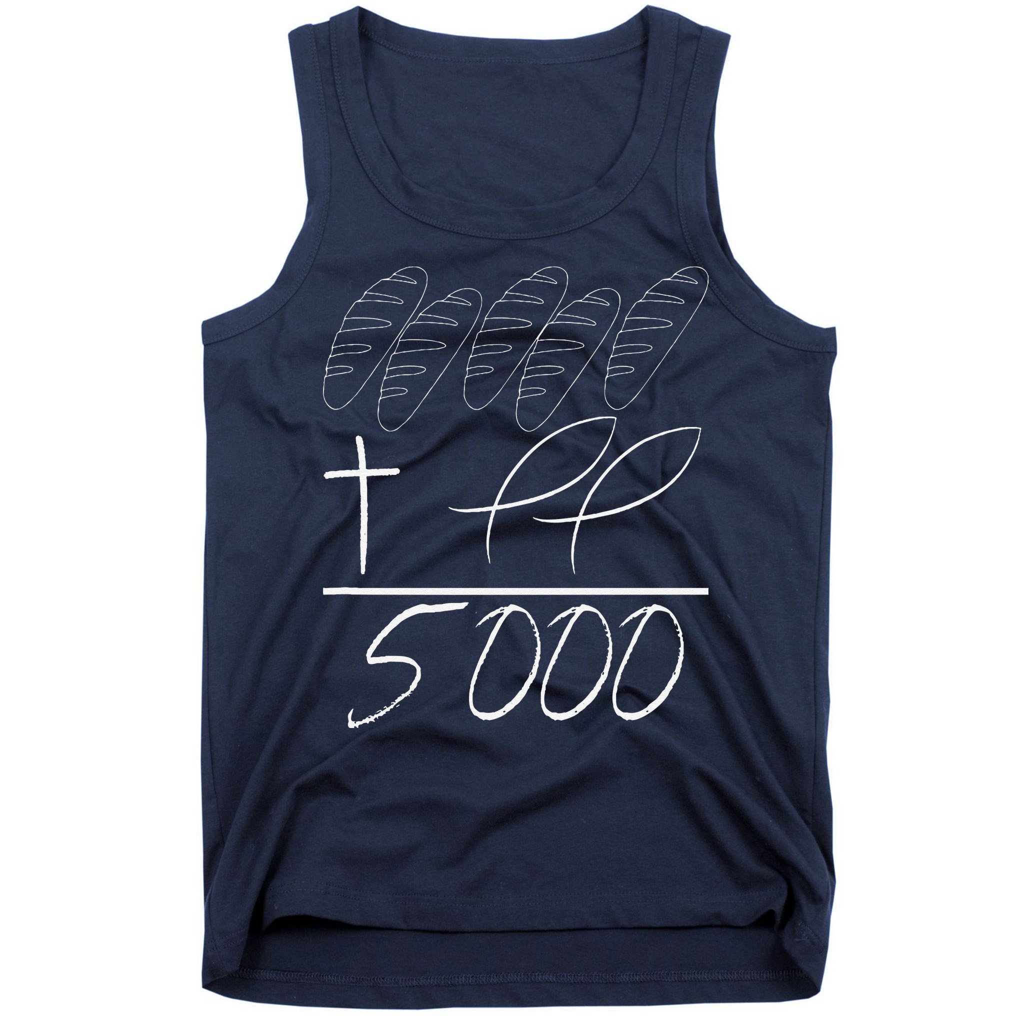 Jesus 2 Fishes 5 Breads 5000 Chosen Against The Current Tank Top