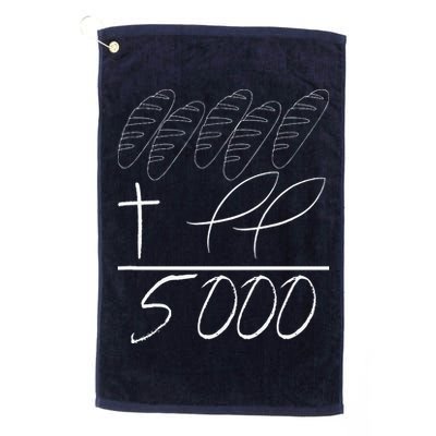 Jesus 2 Fishes 5 Breads 5000 Chosen Against The Current Golf Towel