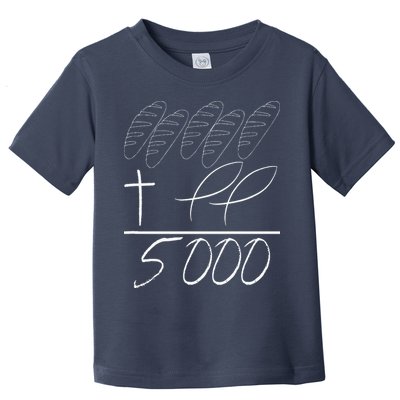 Jesus 2 Fishes 5 Breads 5000 Chosen Against The Current Toddler T-Shirt