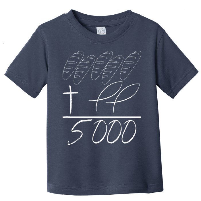 Jesus 2 Fishes 5 Breads 5000 Chosen Against The Current Toddler T-Shirt
