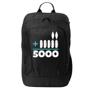 Jesus 2 Fishes 5 Breads 5000 Chosen Against The Current City Backpack