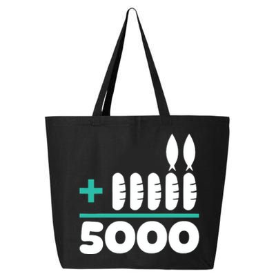 Jesus 2 Fishes 5 Breads 5000 Chosen Against The Current 25L Jumbo Tote