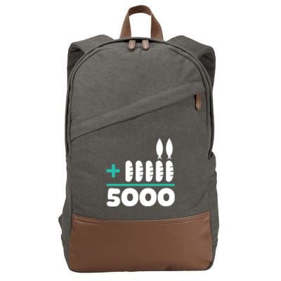 Jesus 2 Fishes 5 Breads 5000 Chosen Against The Current Cotton Canvas Backpack