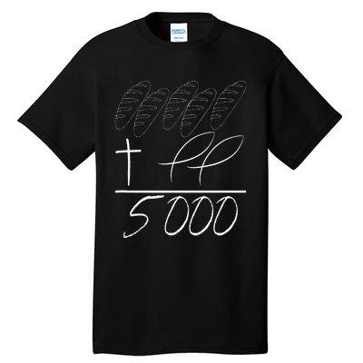 Jesus 2 Fishes 5 Breads 5000 Chosen Against The Current Tall T-Shirt