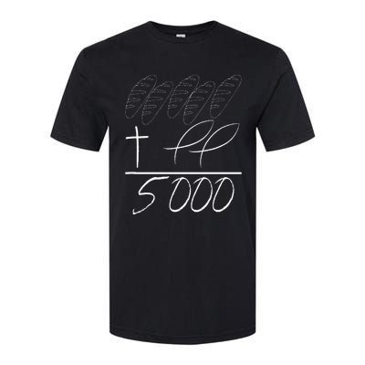 Jesus 2 Fishes 5 Breads 5000 Chosen Against The Current Softstyle CVC T-Shirt