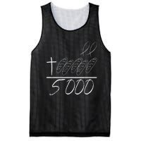 Jesus 2 Fishes 5 Breads 5000 Chosen Against The Current Mesh Reversible Basketball Jersey Tank