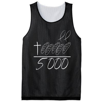 Jesus 2 Fishes 5 Breads 5000 Chosen Against The Current Mesh Reversible Basketball Jersey Tank