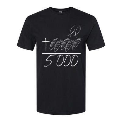 Jesus 2 Fishes 5 Breads 5000 Chosen Against The Current Softstyle CVC T-Shirt