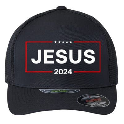 Jesus 2024 For President Flexfit Unipanel Trucker Cap