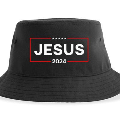 Jesus 2024 For President Sustainable Bucket Hat