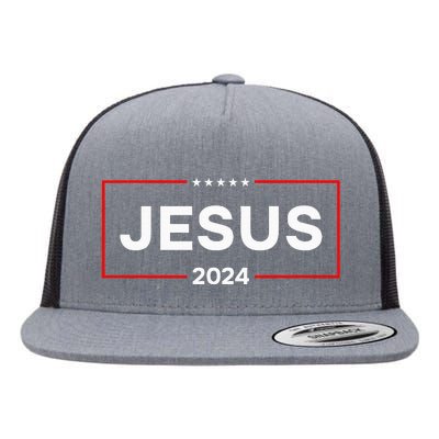 Jesus 2024 For President Flat Bill Trucker Hat