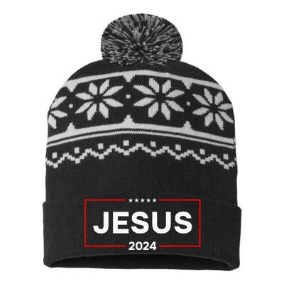 Jesus 2024 For President USA-Made Snowflake Beanie