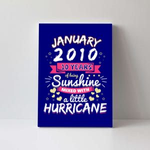 January 2010 Girl 10 Years Of Being Sunshine Mixed Hurricane Meaningful Gift Canvas