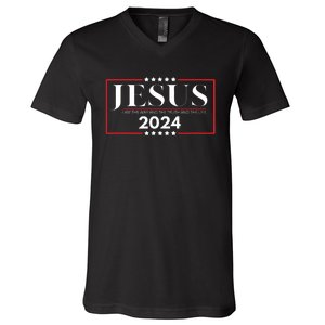 Jesus 2024 I Am The Way And The Truth And The Life V-Neck T-Shirt