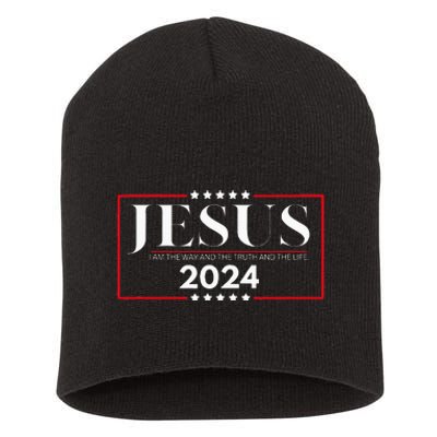 Jesus 2024 I Am The Way And The Truth And The Life Short Acrylic Beanie