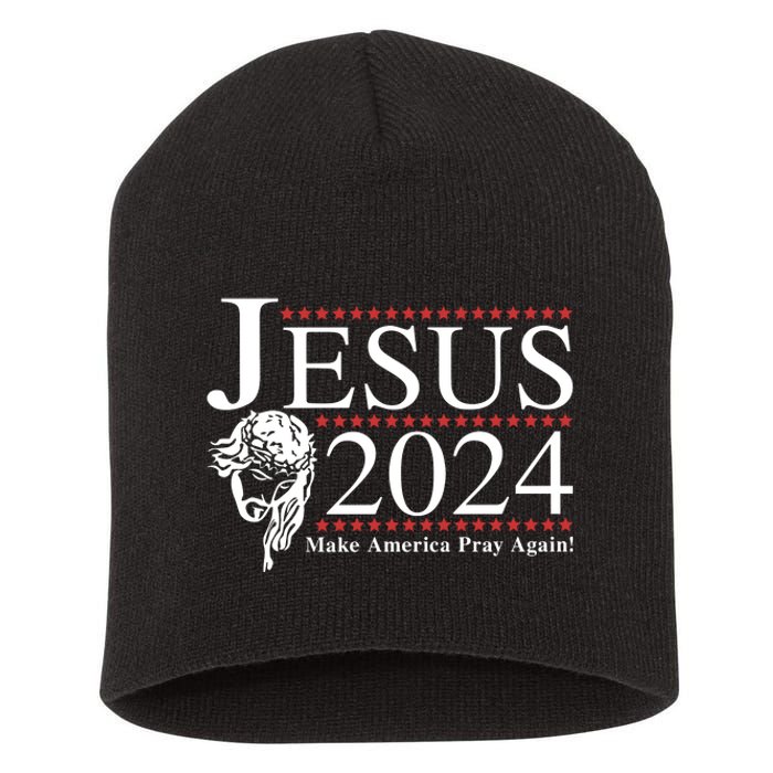 Jesus 2024 Make America Pray Again Short Acrylic Beanie