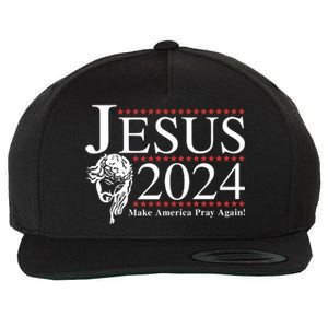 Jesus 2024 Make America Pray Again Wool Snapback Cap