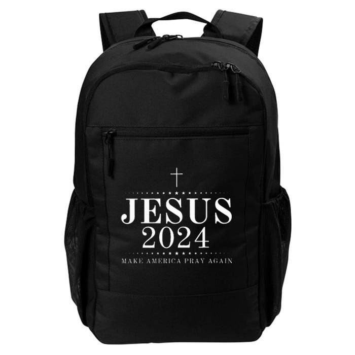 Jesus 2024 Make America Pray Believe Again Christian Flag Daily Commute Backpack