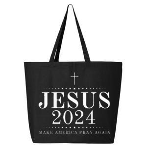 Jesus 2024 Make America Pray Believe Again Christian Flag 25L Jumbo Tote