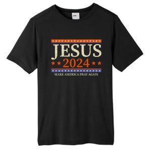 Jesus 2024 Make America Pray Again Christian Tall Fusion ChromaSoft Performance T-Shirt