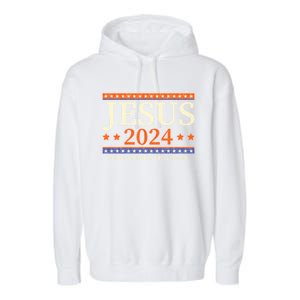 Jesus 2024 Make America Pray Again Christian Garment-Dyed Fleece Hoodie