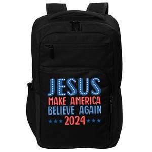 Jesus 2024 Make America Believe Again Christian 4th Of July Impact Tech Backpack