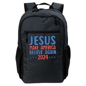 Jesus 2024 Make America Believe Again Christian 4th Of July Daily Commute Backpack