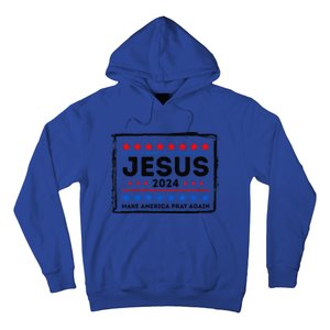 Jesus 2024 Make America Pray Again Funny Christian Hoodie