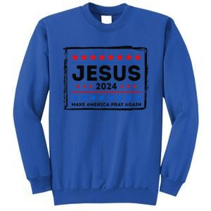 Jesus 2024 Make America Pray Again Funny Christian Sweatshirt