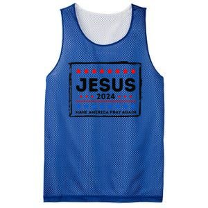 Jesus 2024 Make America Pray Again Funny Christian Mesh Reversible Basketball Jersey Tank