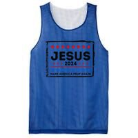 Jesus 2024 Make America Pray Again Funny Christian Mesh Reversible Basketball Jersey Tank