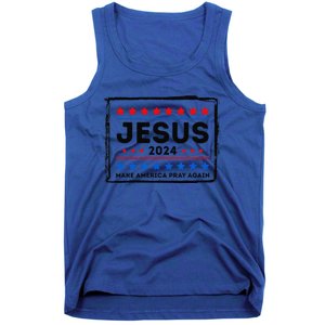 Jesus 2024 Make America Pray Again Funny Christian Tank Top