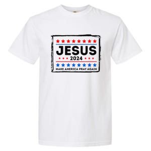 Jesus 2024 Make America Pray Again Funny Christian Garment-Dyed Heavyweight T-Shirt