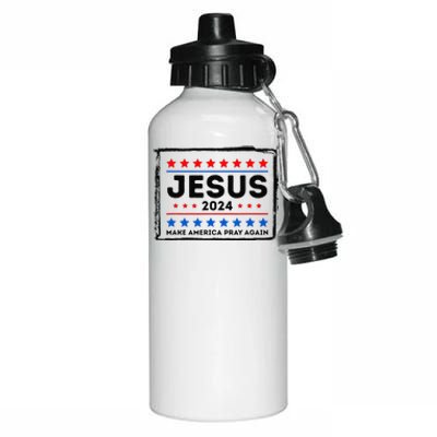 Jesus 2024 Make America Pray Again Funny Christian Aluminum Water Bottle