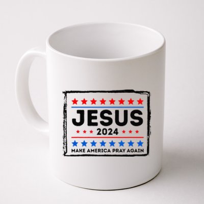 Jesus 2024 Make America Pray Again Funny Christian Coffee Mug