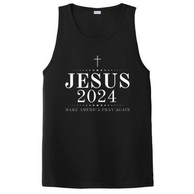 Jesus 2024 Make America Pray Believe Again Christian Flag PosiCharge Competitor Tank